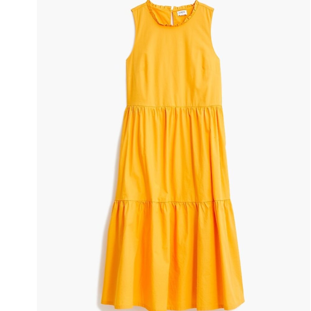 NWT Jcrew Factory Sleeveless Tiered Dress AO050